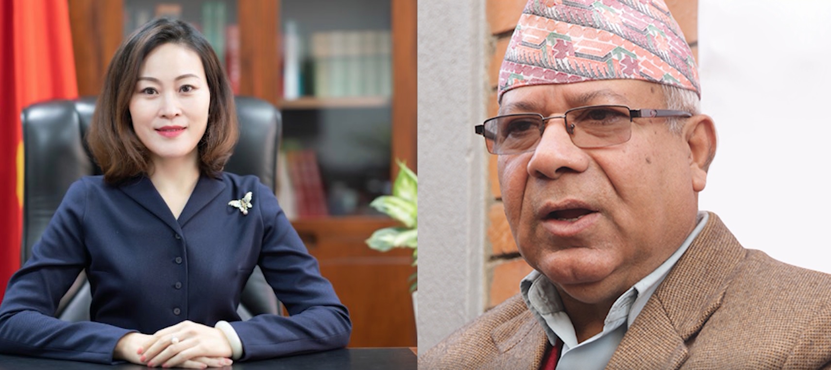 नेकपाभित्र शक्ति संघर्ष उत्कर्षमा पुगेका बेला नेता नेपाल र चिनियाँ राजदूतबीच भेट