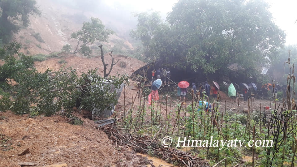 पाल्पामा पहिरोमा पुरिएका पाँचै जनाको शव निकालियो