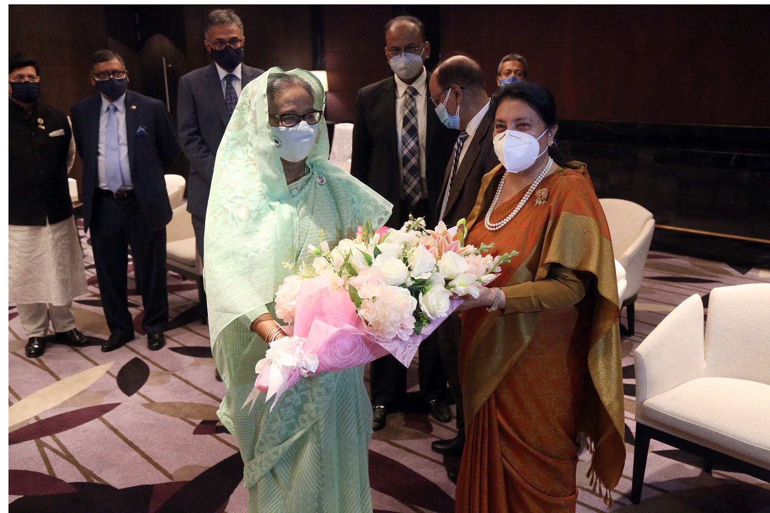 राष्ट्रपति भण्डारीसँग बङ्गलादेशी प्रधानमन्त्री हसिनाको भेटवार्ता