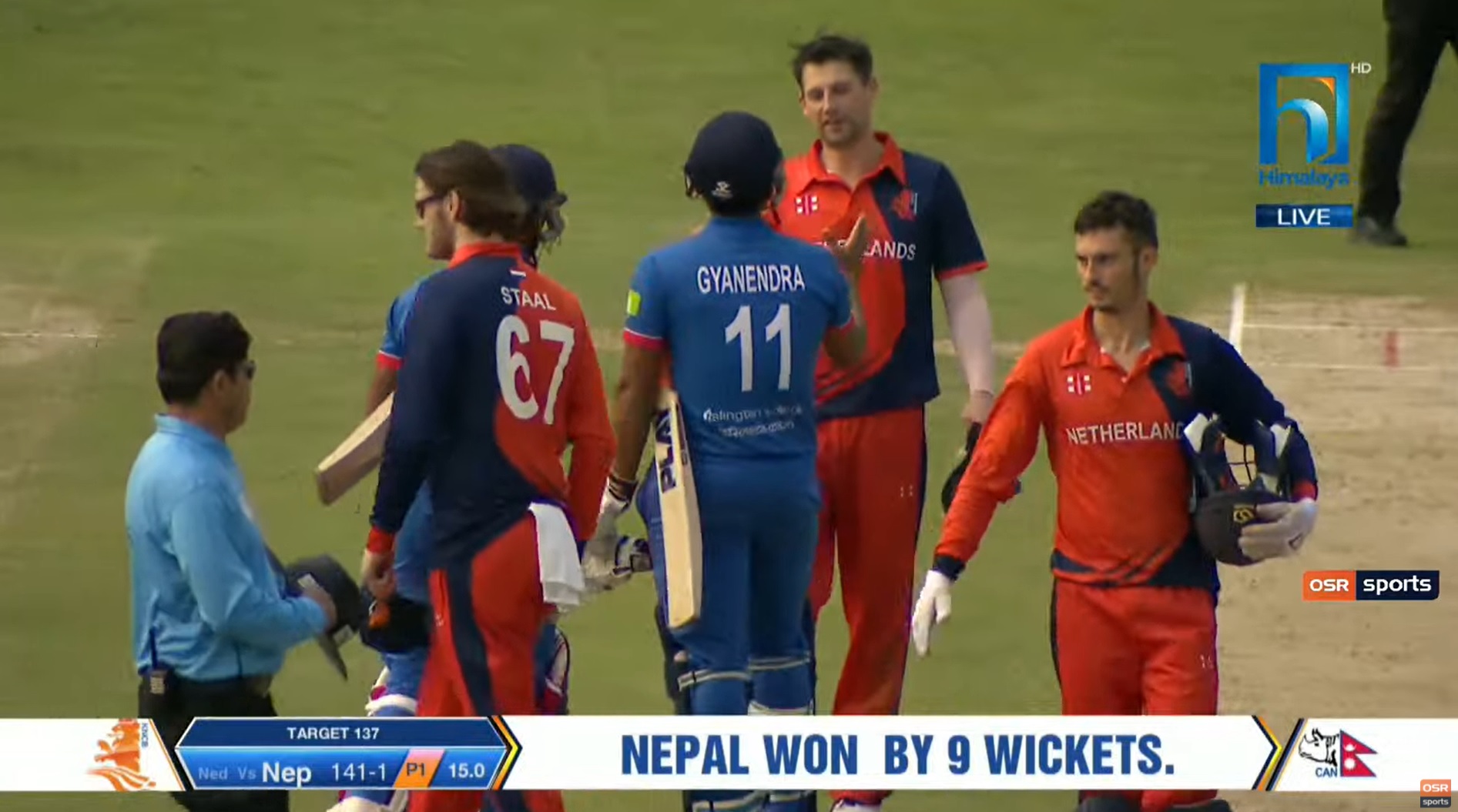 त्रिकोणात्मक क्रिकेट शृंखलामा नेपाल विजयी, नेदरल्याण्ड्स ९ विकेटले पराजित (भिडियो रिपोर्टसहित)