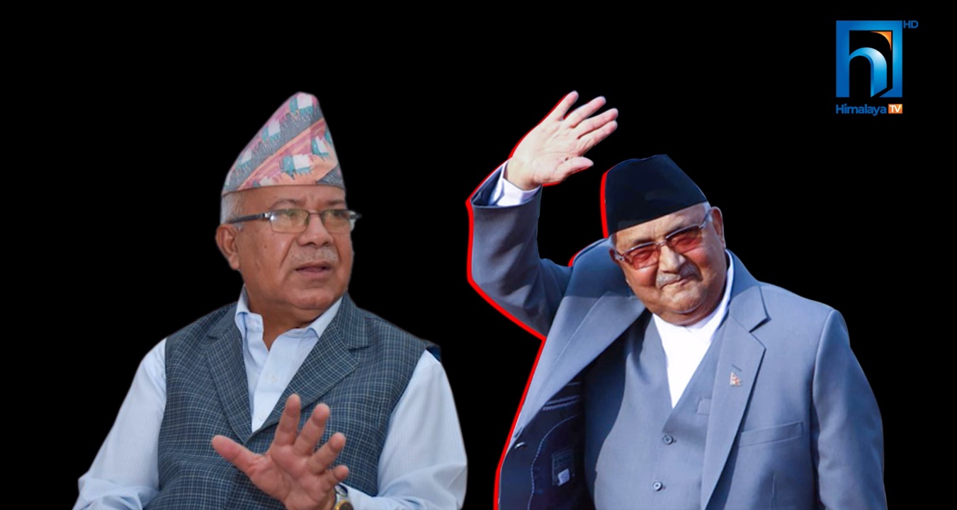 प्रधानमन्त्री ओली र वरिष्ठ नेता नेपालबीच भेटवार्ता हुँदै