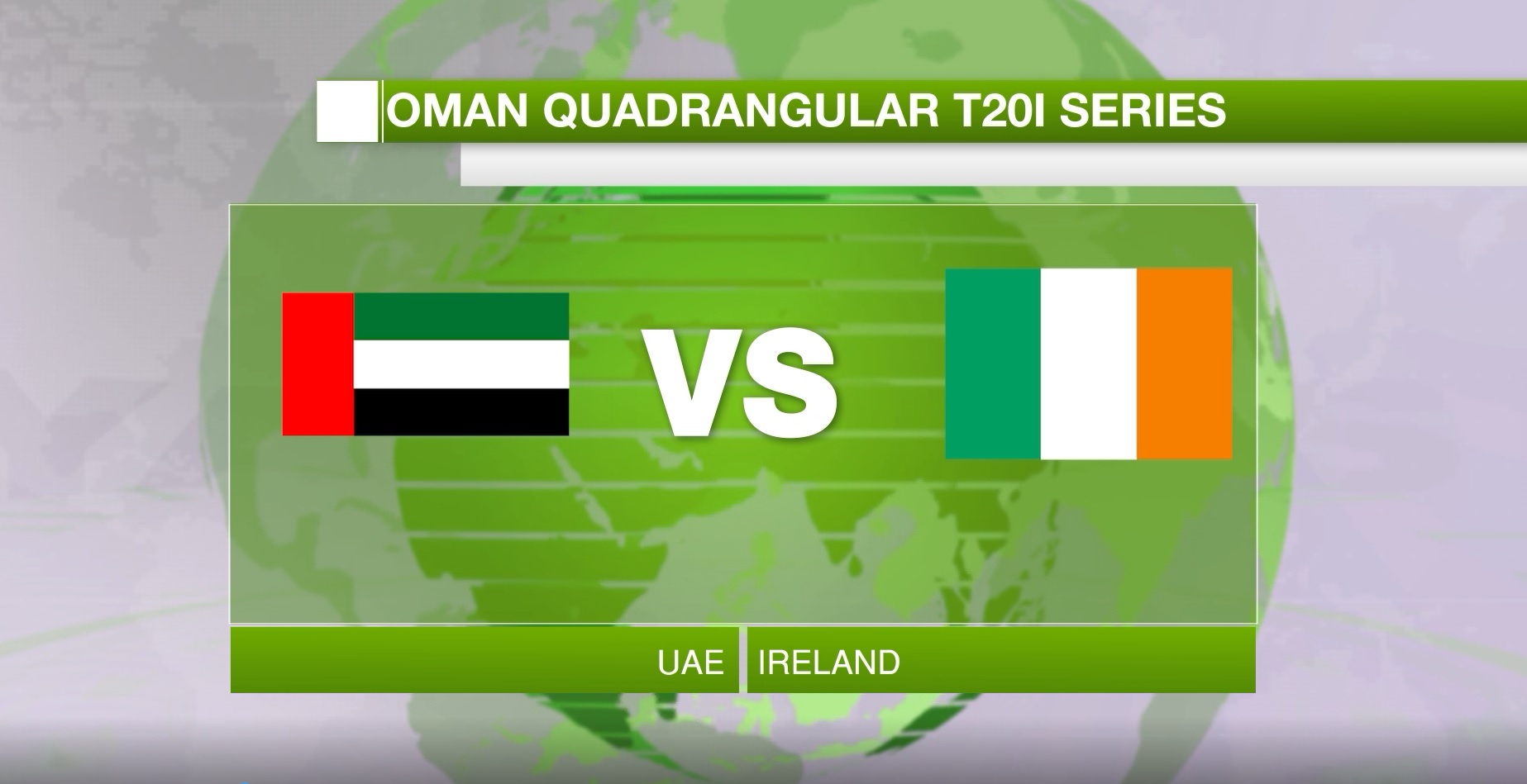 चार देशीय टी–२० क्रिकेट : यूएईसँग आयरल्याण्ड १३ रनले पराजित