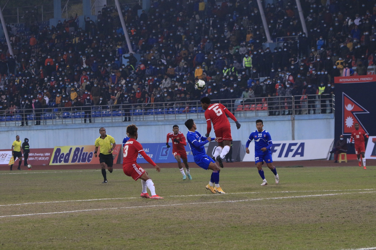 मरिससविरुद्धको मैत्रीपूर्ण फूटबलमा नेपाल १–० गोल अन्तरले विजयी
