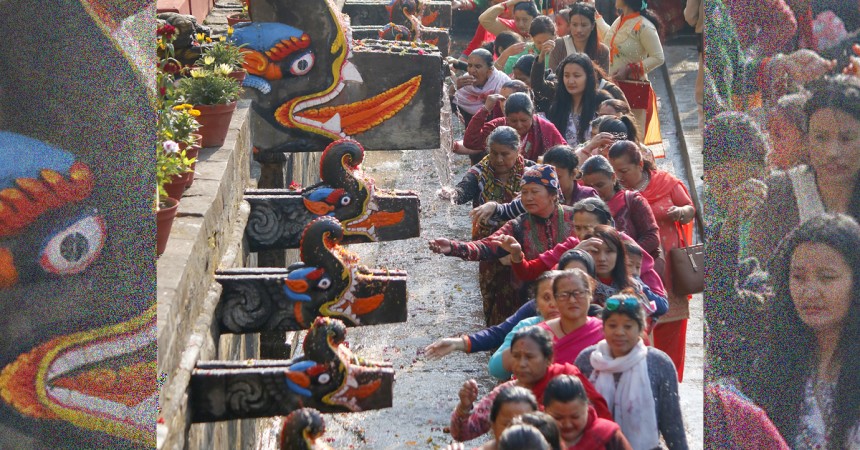 बौद्धमा दिवङ्गत पितृका नाममा बत्ती बालेका भक्त लागे बालाजु