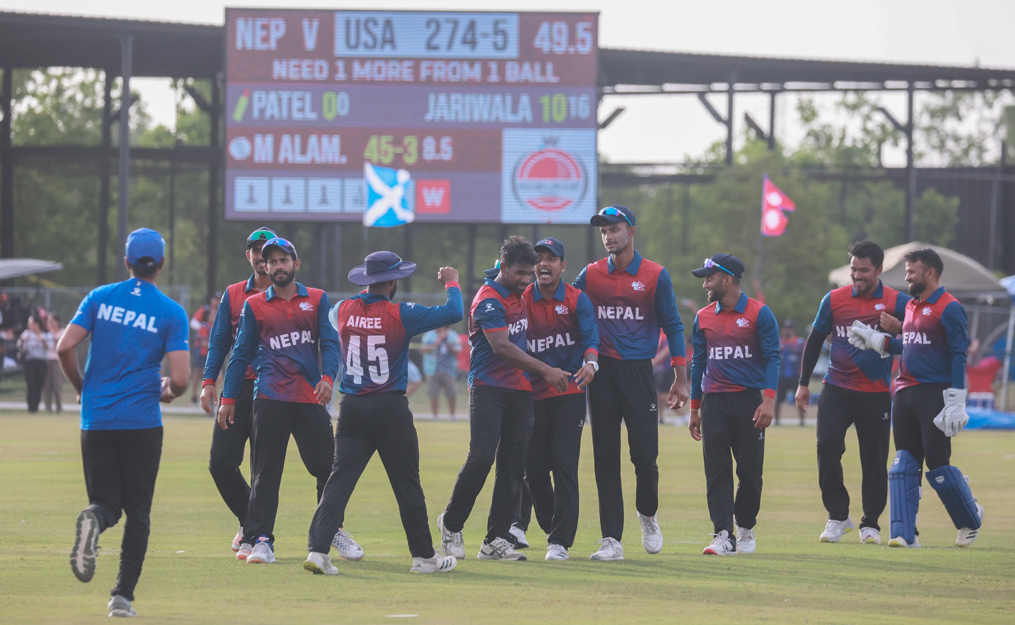 त्रिकोणात्मक क्रिकेटमा नेपाल र अमेरिकाबीचको खेल बराबरी