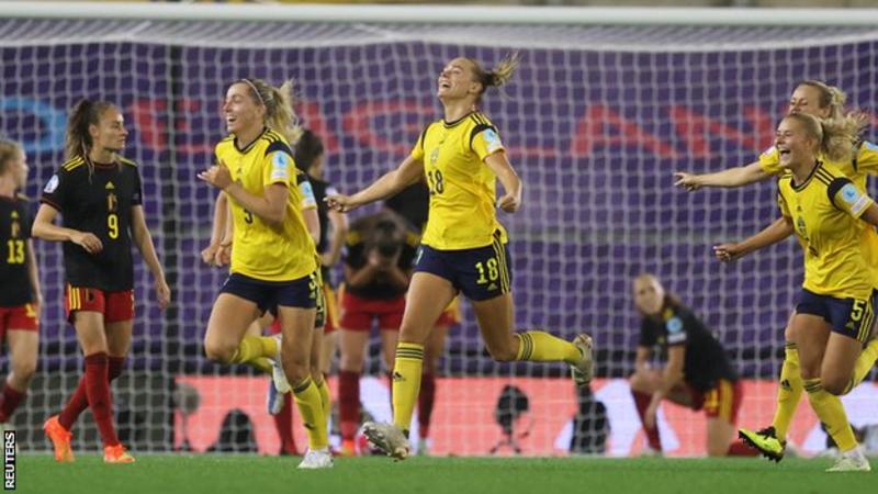 स्वीडेन महिला युरोपियन च्याम्पियनसिप फुटबलको सेमिफाइनल प्रवेश