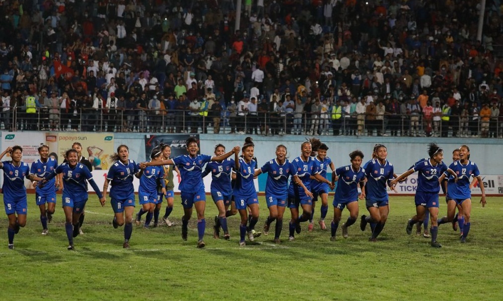 भारतलाई हराउँदै नेपाल महिला साफ च्याम्पियनसिप फुटबलको फाइनलमा