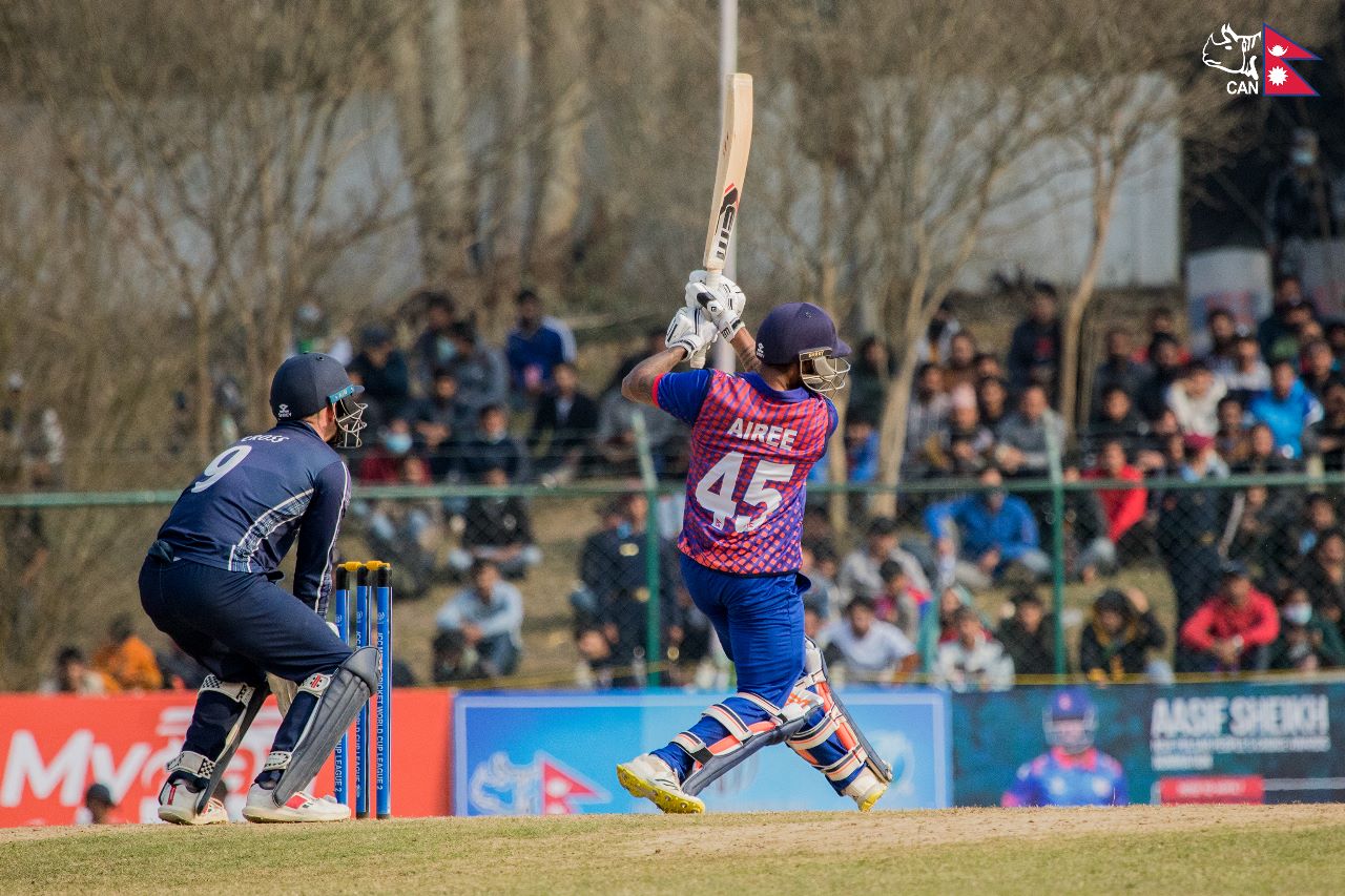 विश्वकप लिग–२ क्रिकेटमा नेपाल विजयी, स्कटल्याण्ड ३ विकेटले पराजित