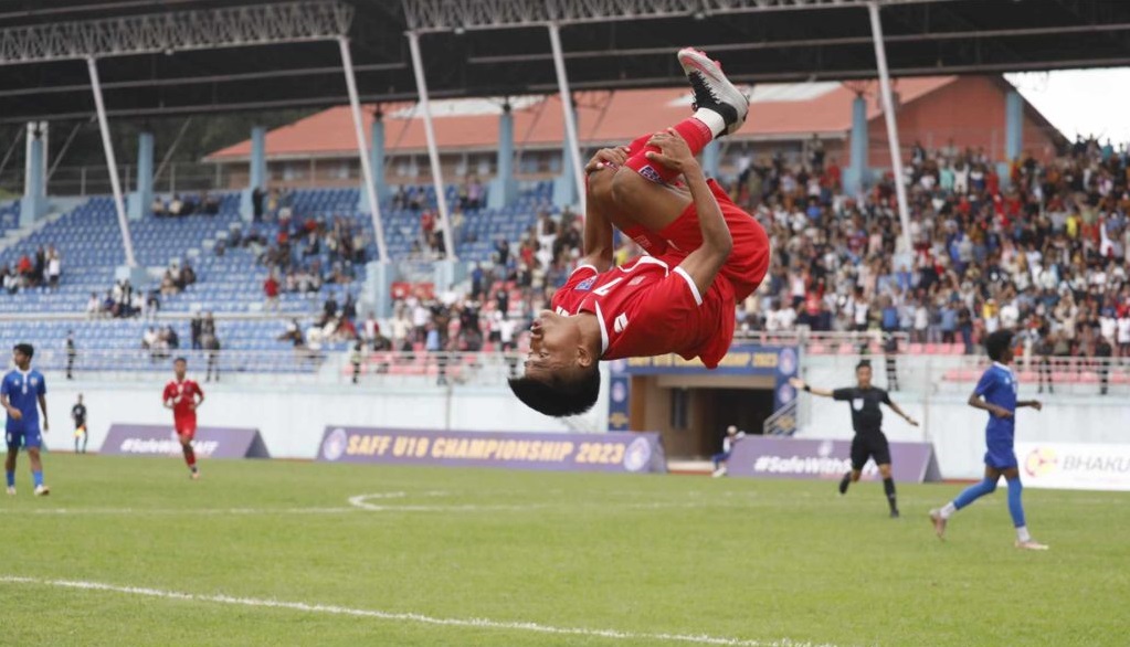 माल्दिभ्सलाई ४–१ ले पराजित गर्दै नेपाल यु–१९ साफ च्याम्पियनसिपको सेमिफाइनलमा