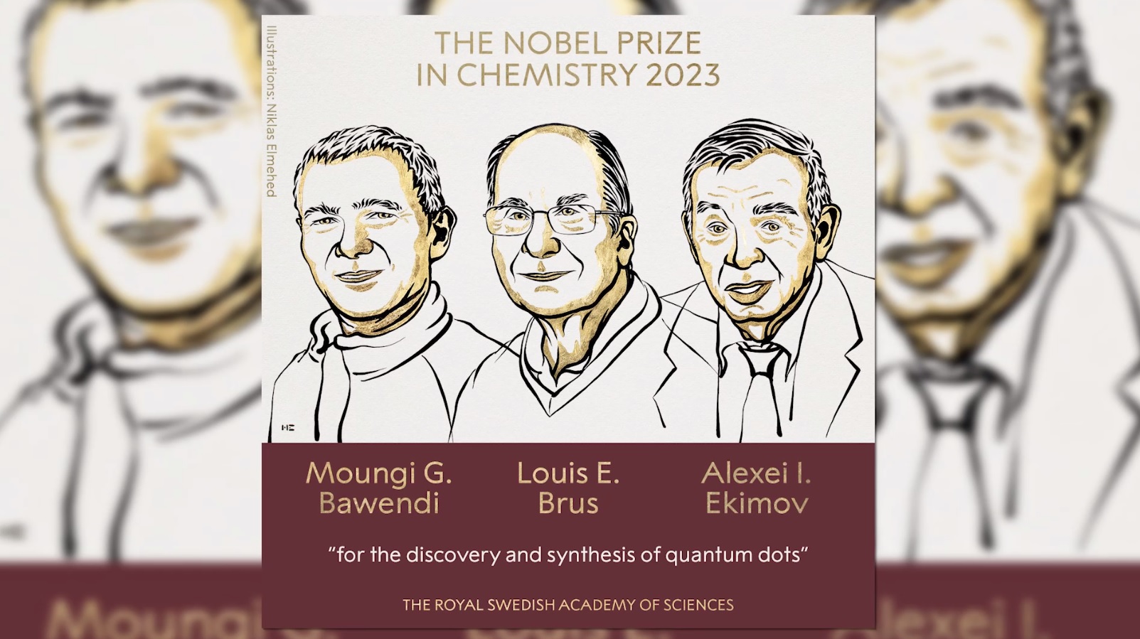 तीन वैज्ञानिकलाई यस वर्षको रसायनशास्त्रतर्फको नोबेल पुरस्कार
