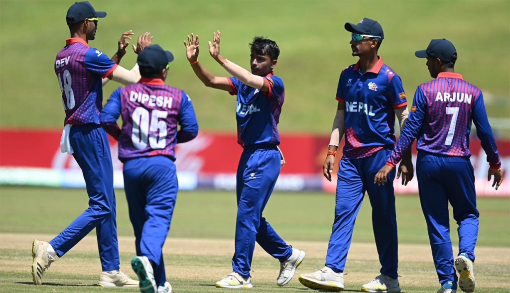 यु–१९ विश्वकप क्रिकेटमा न्युजिल्याण्डसँग नेपाल पहिलोपटक पराजित