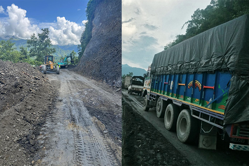 कृष्णभीरको सडक १५ दिनपछि आंशिक सञ्चालनमा